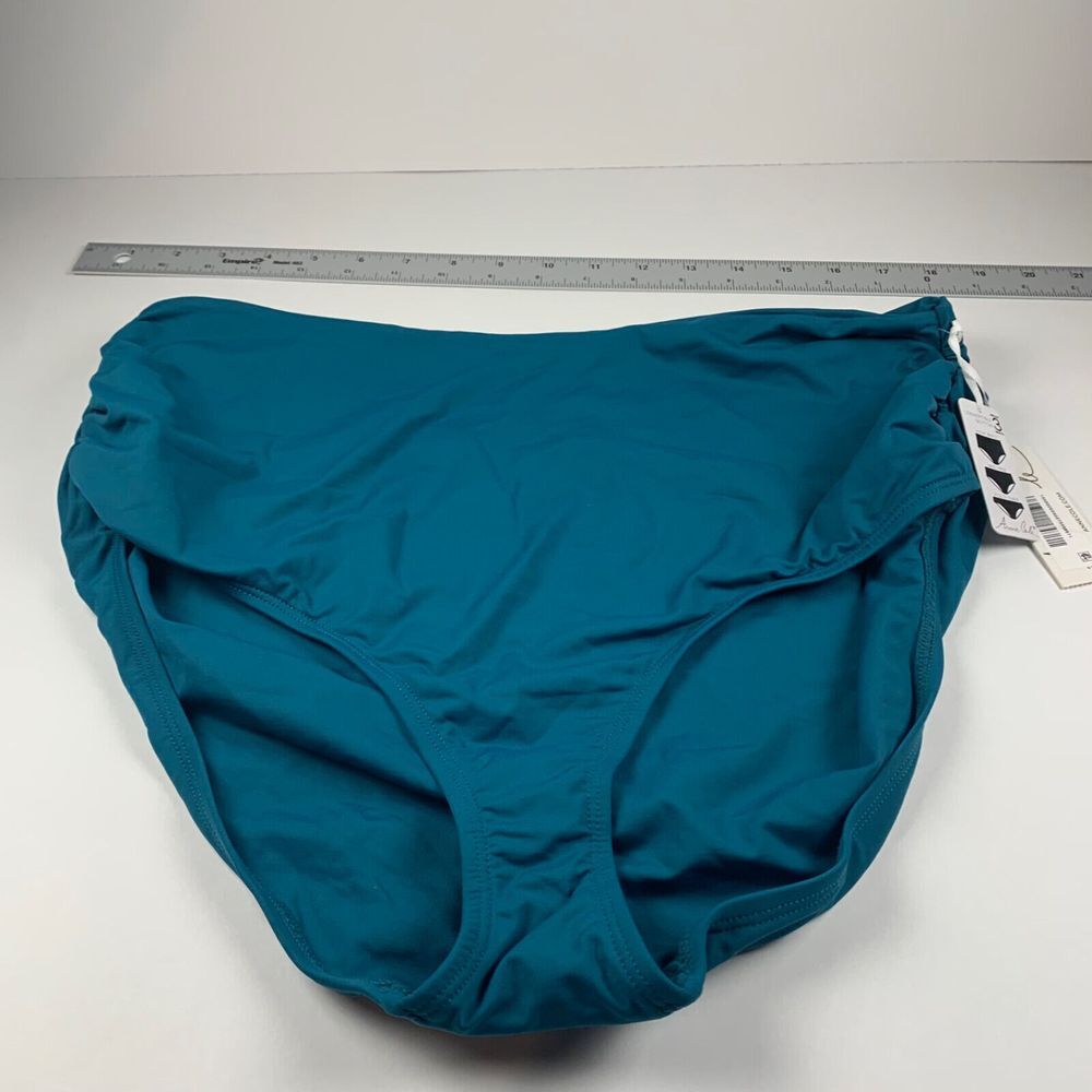 Anne Cole Women's Nylon Blend 3-Way Convertible Swimsuit Bottom Blue Size XL NWT